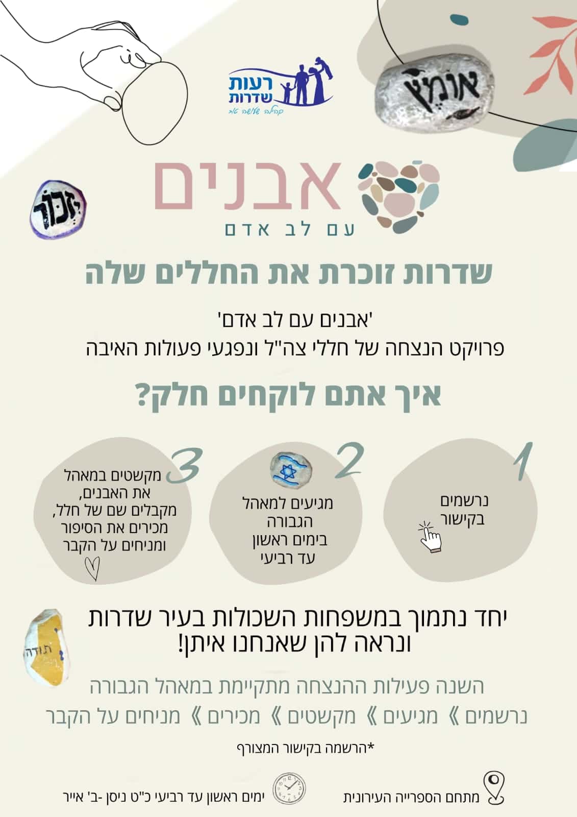 Read more about the article אבנים עם לב אדם – יום הזיכרון